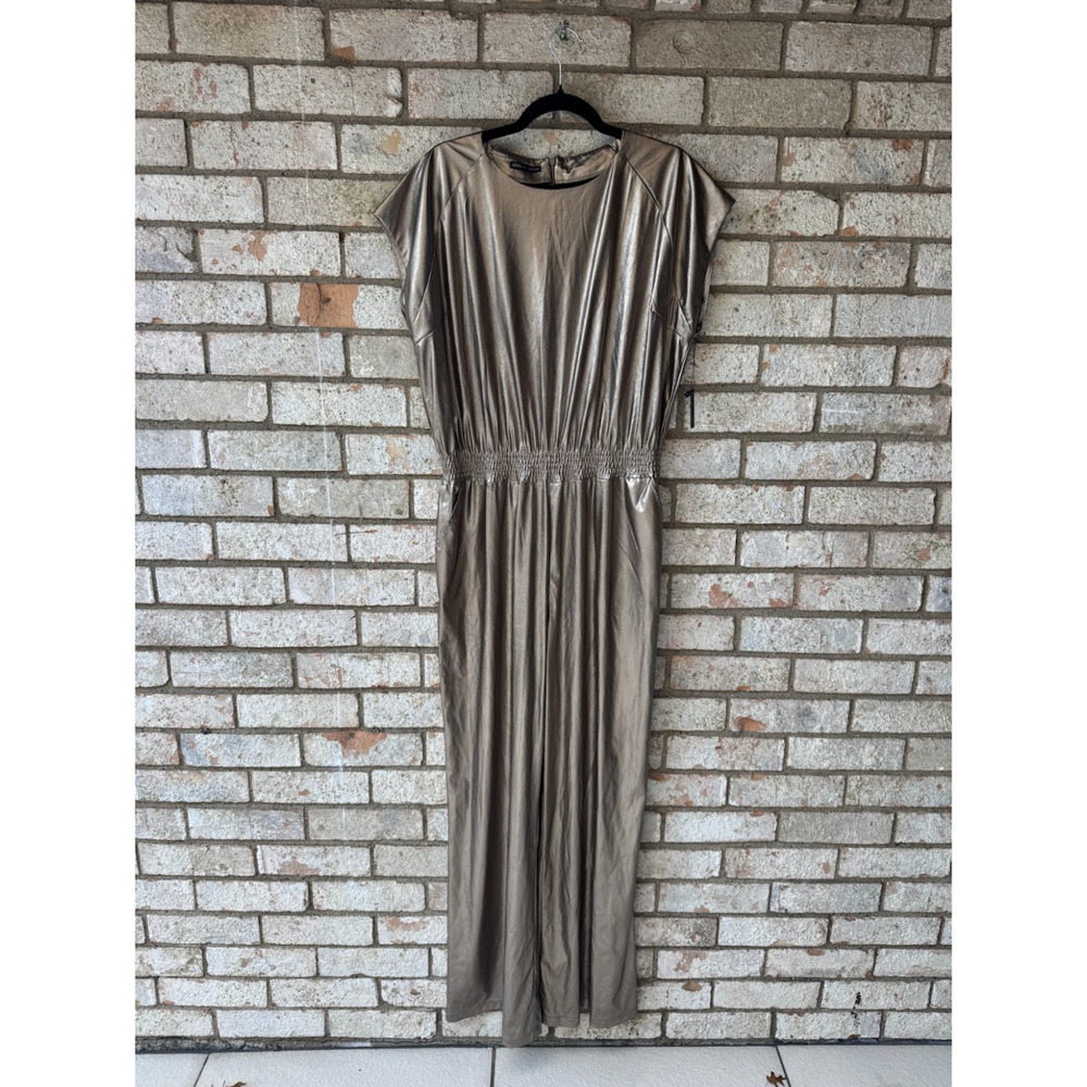 Lelalo Chrome Metallic Jumpsuit XL NWT